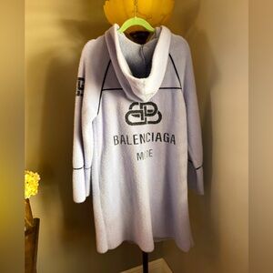 Balenciaga Hooded coat  in Soft Lavender